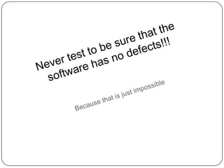 Howare V&V linkedtosoftwaredevelopementprocesses?The developmentprocessand V&V arelinkedheavilybecause:ItmakesiteasiertomeetthereqiurementsIthelpstoreducecostsoftestingIthelpstoimprovethesoftwarequalityA goodexampleforthislinkingisthe V-Model wedescribedearlier