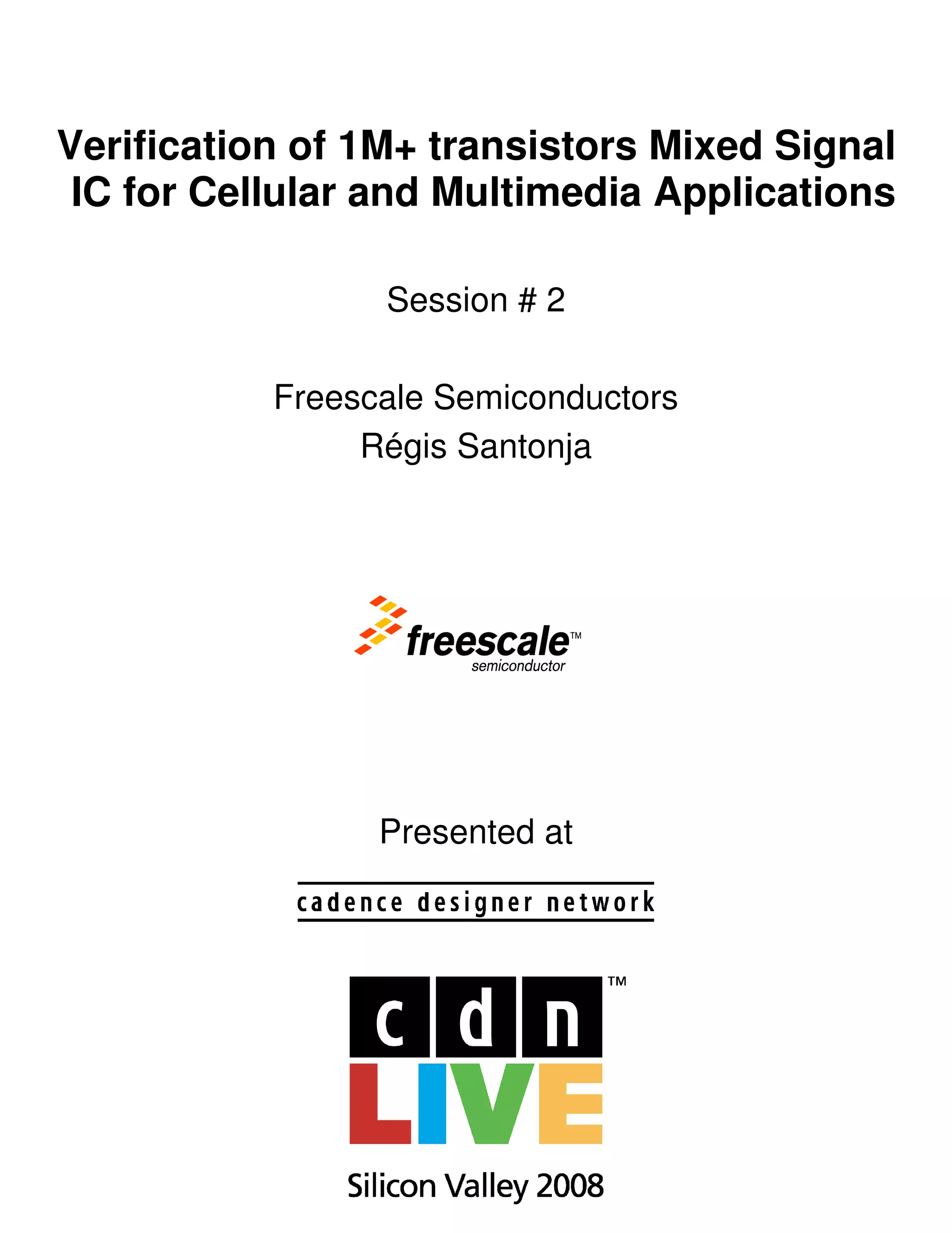 Verification Of 1 M+ Transistors Mixed Signal Ic | PDF