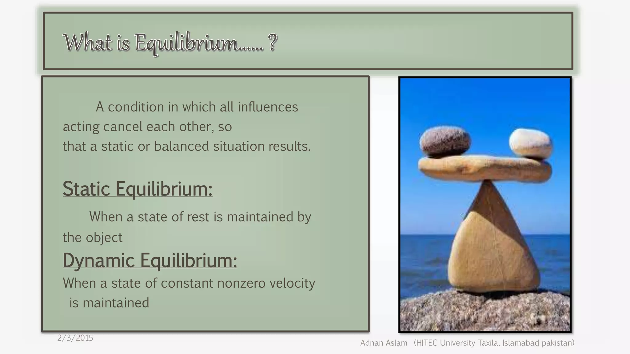 Verification of 2nd Condition of Equilibrium | PPTX
