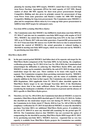 Target Rpo Verification of compliance of renewable purchase obligation | PDF