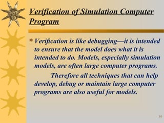Verification of simulation computer program by ashish gangwar ...