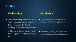 Software evolution and Verification,validation | PPT