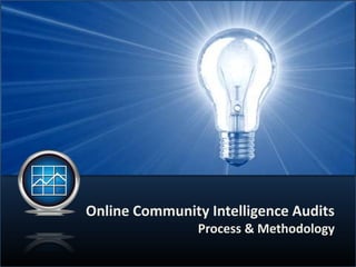 Online Community Intelligence Audits
Process & Methodology
 