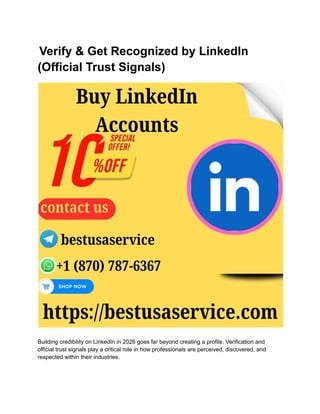 Verify & Get Recognized by LinkedIn (Official Trust Signals).pdf