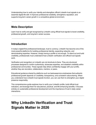 Verify & Get Recognized by LinkedIn (Official Trust Signals).pdf