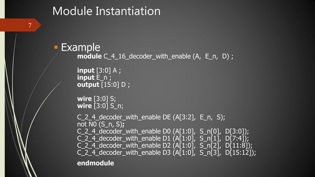 Verilog Tutorial - Verilog HDL Tutorial with Examples | PPTX ...