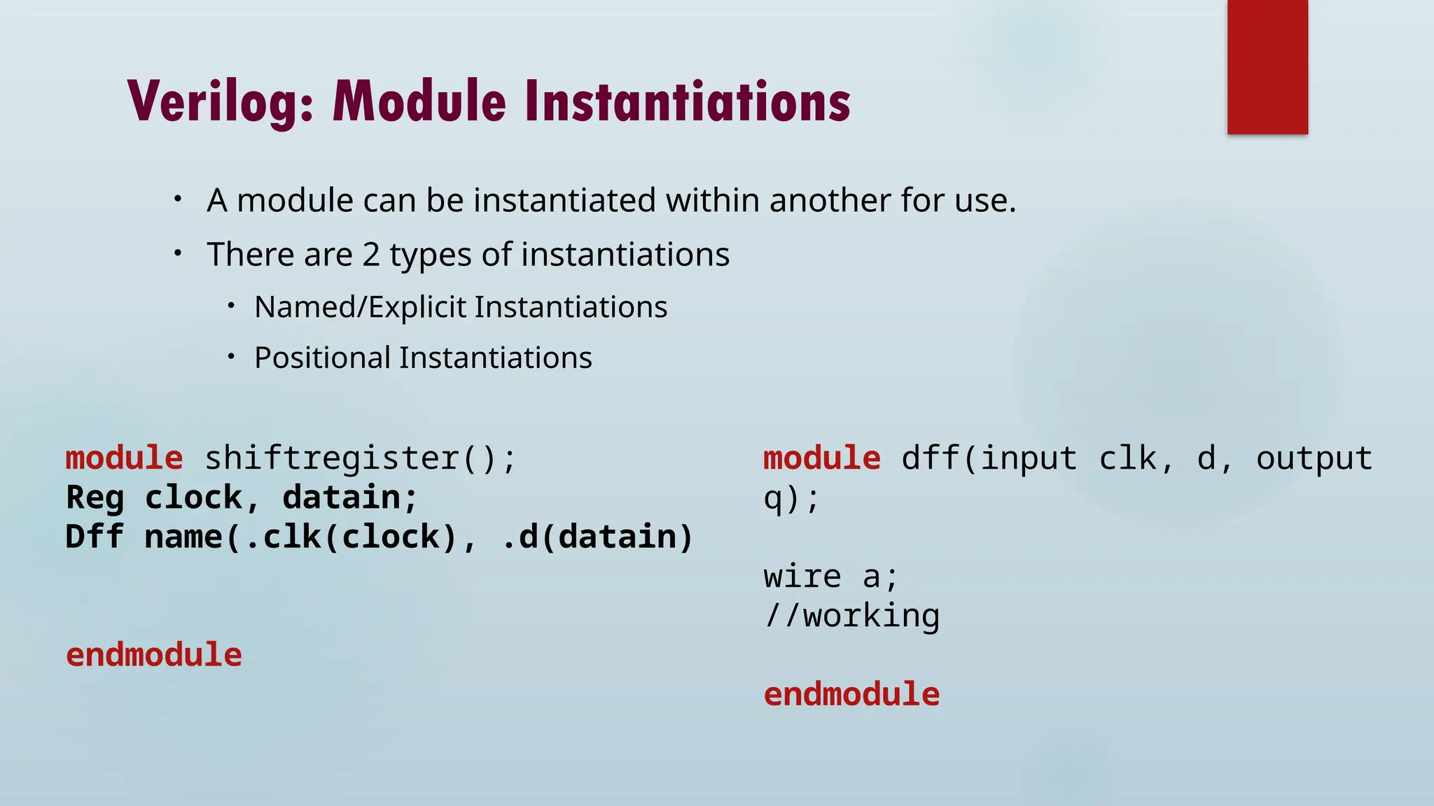 a verilog presentation for deep concept understa | PPT
