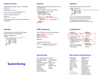 Short Notes on Verilog and SystemVerilog | PDF