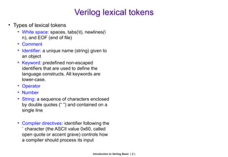 verilog-HDL VERILOG FPGA ECE VLSI DESIGN | PPTX