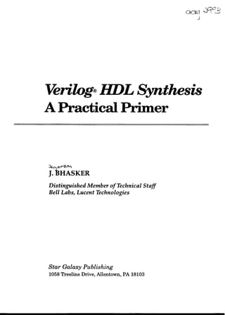 Verilog hdl-synthesis-a-practical-primer-j-bhasker | PDF
