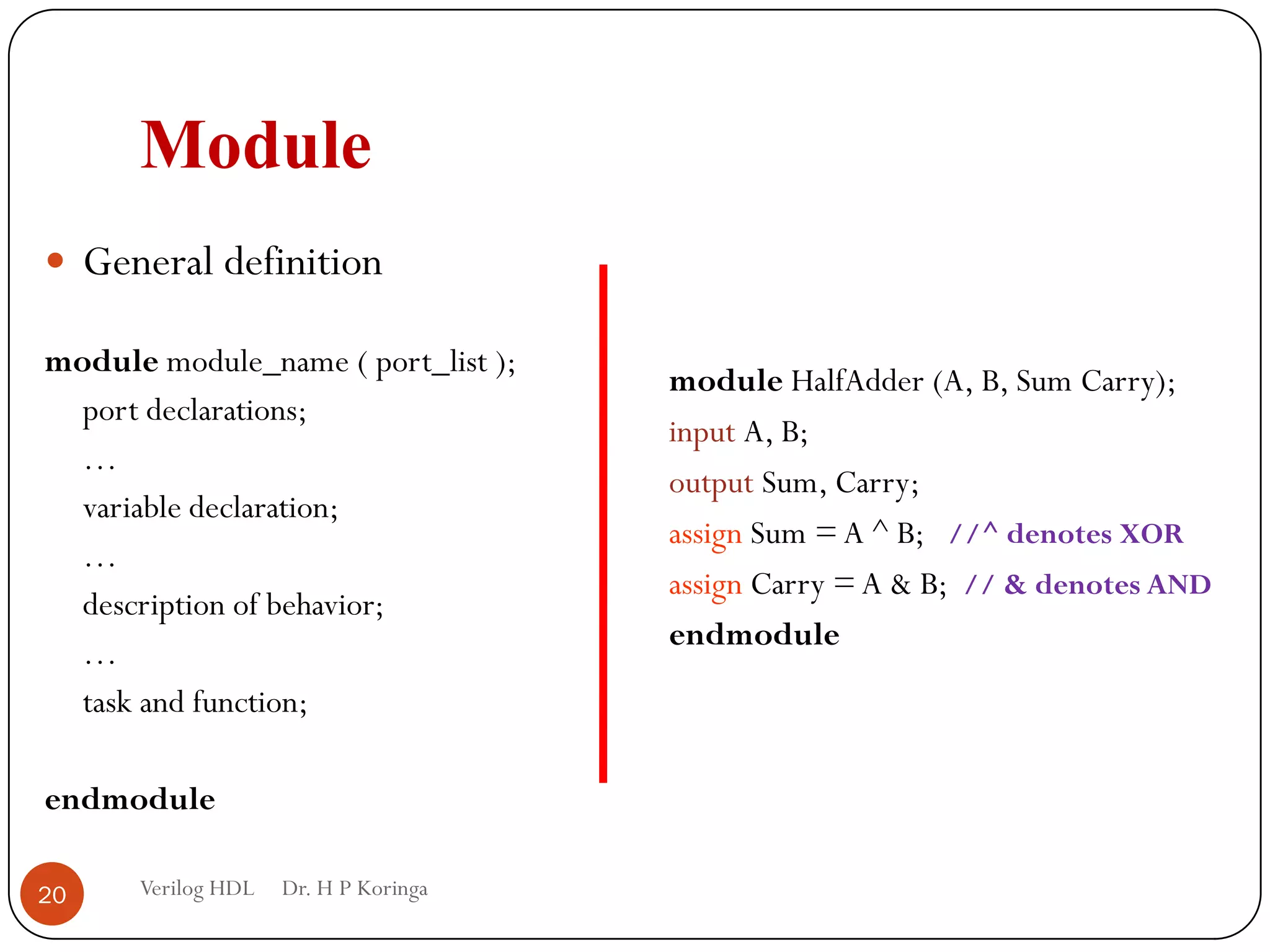 Verilog HDL | PPT