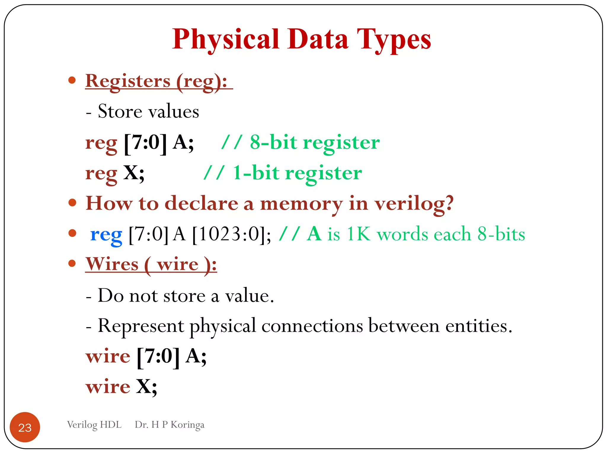 Verilog HDL | PPT