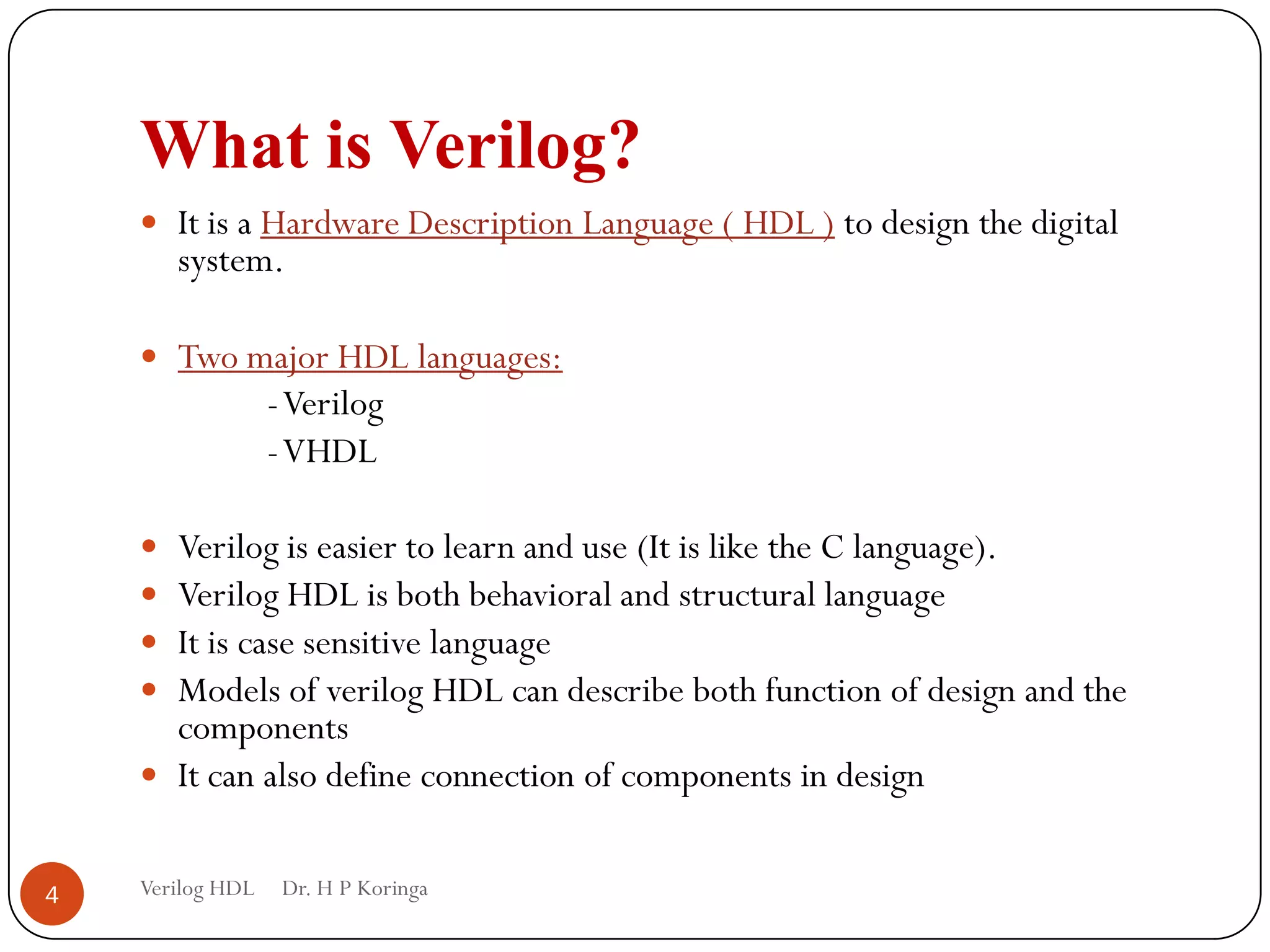 Verilog HDL | PPT