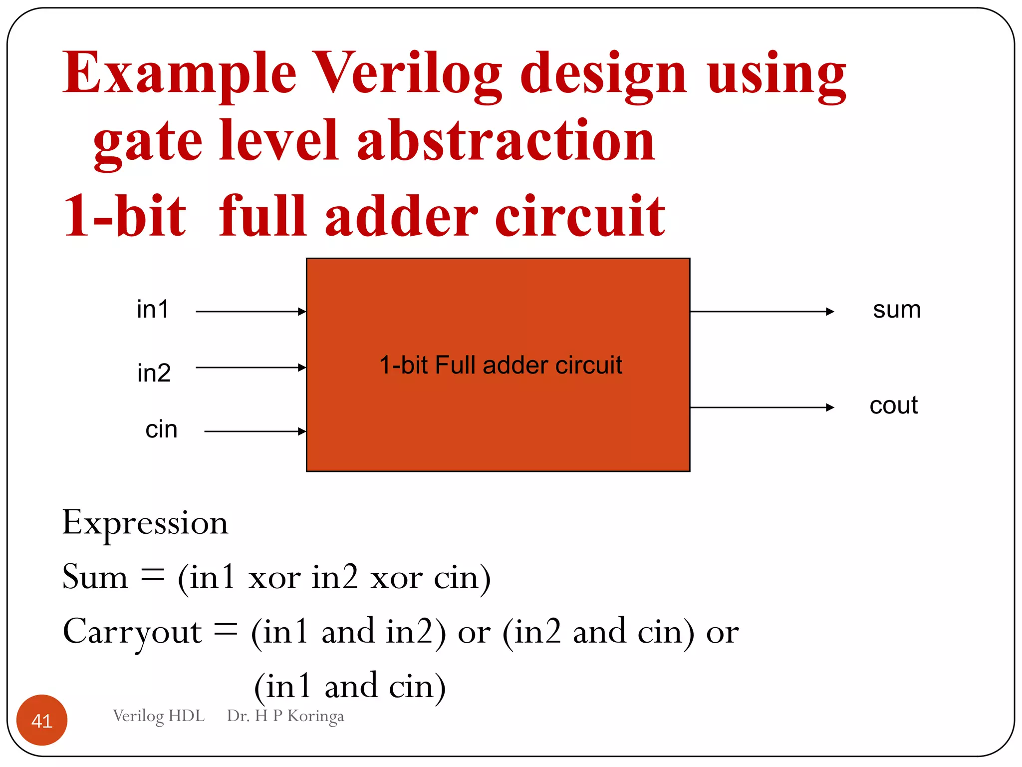 Verilog HDL | PPT