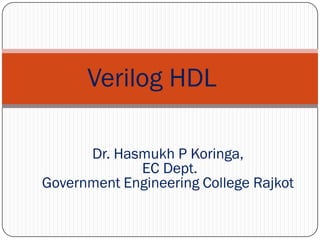 Verilog HDL | PPT
