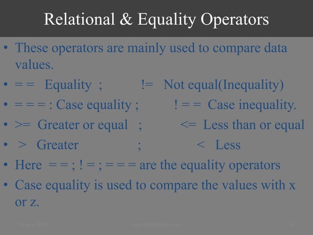 Verilog operators | PPTX