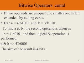 Verilog operators | PPTX