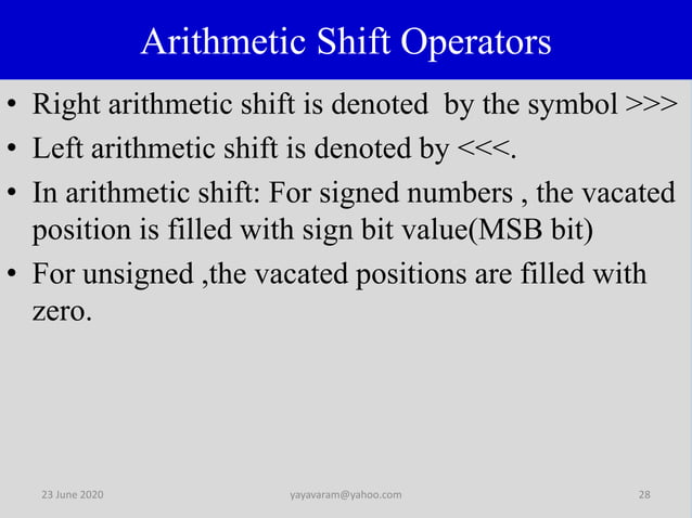 Verilog operators | PPT