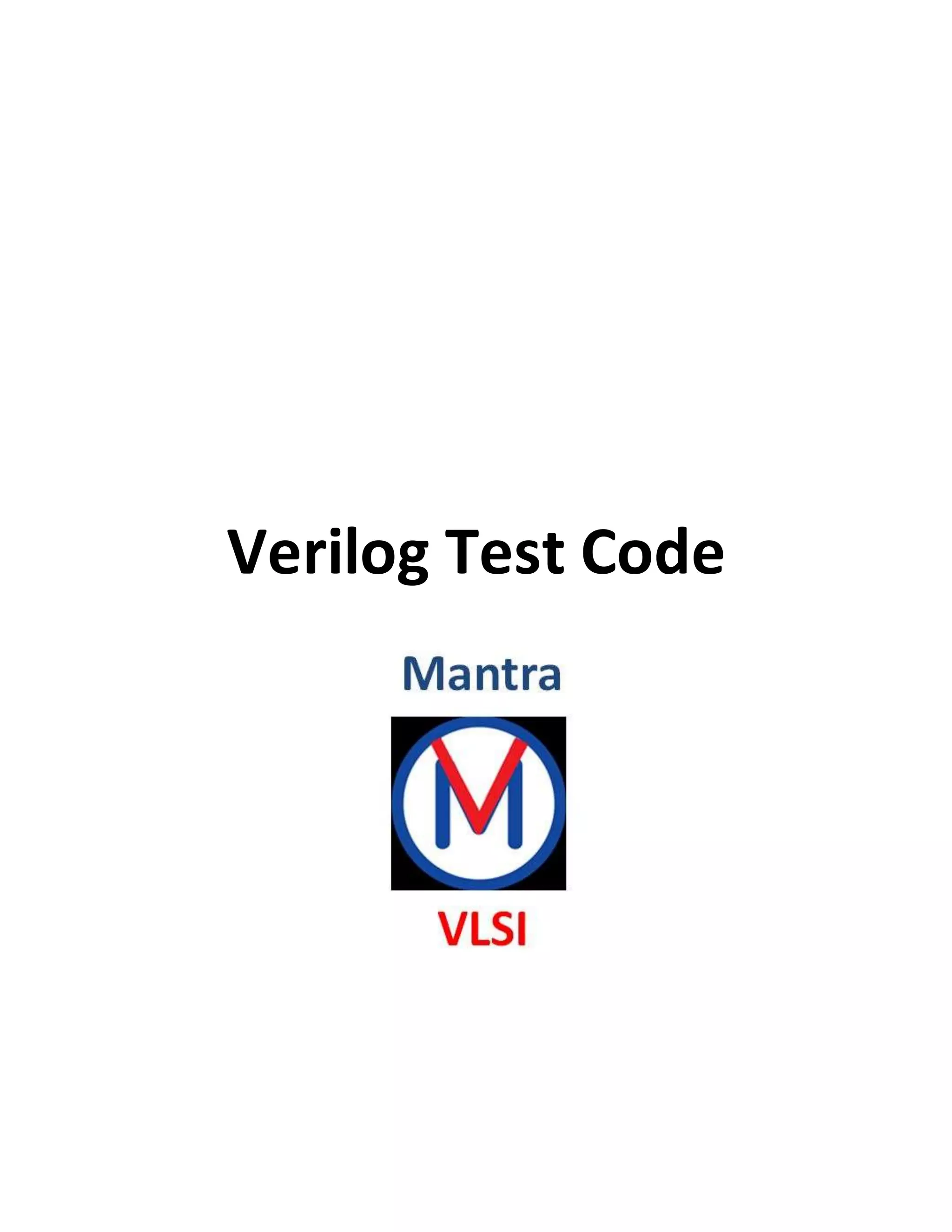 Verilog Test Code
 