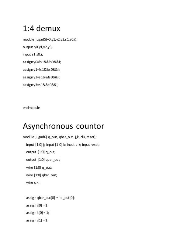 Verilog Code All