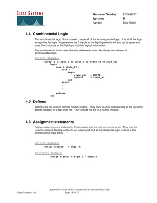 Verilog codingstyle | PDF