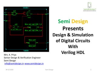 Design & Simulation With Verilog | PDF