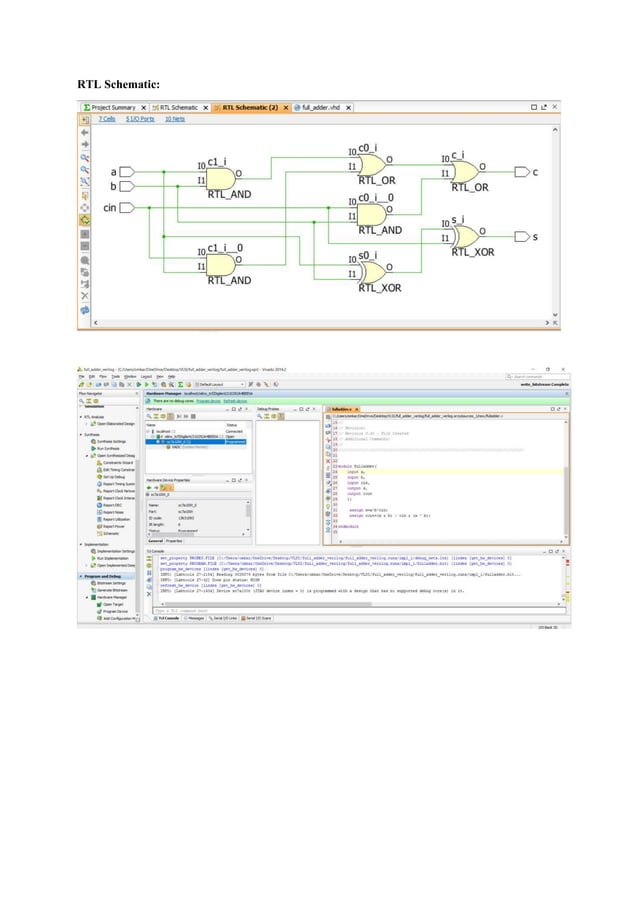 Verilog full adder in dataflow & gate level modelling style. | PDF