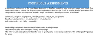 Verilog is a Hardware Description Language (HDL) used to design and ...