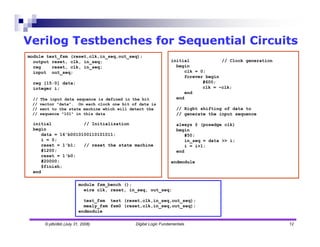 Verilog HDL Introduction -sequential logic | PDF