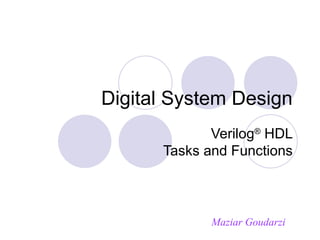 Comprehensive Guide to Verilog HDL Tasks and Functions in Digital ...