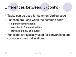 Comprehensive Guide to Verilog HDL Tasks and Functions in Digital ...