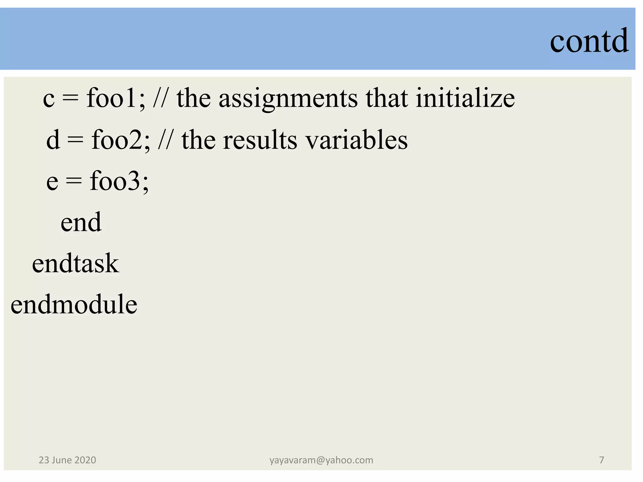 Verilog TASKS & FUNCTIONS | PPT