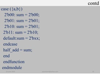 Verilog TASKS & FUNCTIONS | PPTX