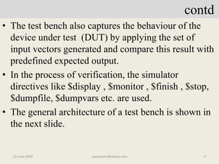 Verilog Test Bench | PPTX