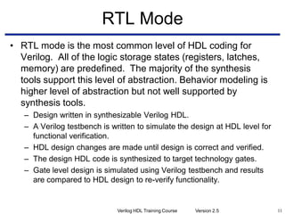 Verilog Hdl Training Course