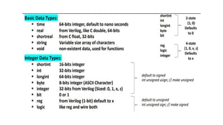 systemverilog and veriog presentation | PPTX