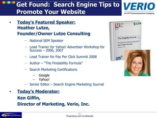 Get Found:  Search Engine Tips to Promote Your Website ,[object Object],[object Object],[object Object],[object Object],[object Object],[object Object],[object Object],[object Object],[object Object],[object Object],[object Object],[object Object],[object Object],[object Object]