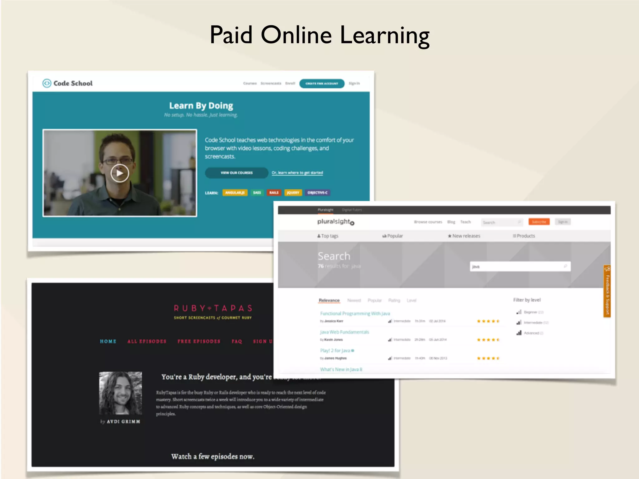 Paid Online Learning