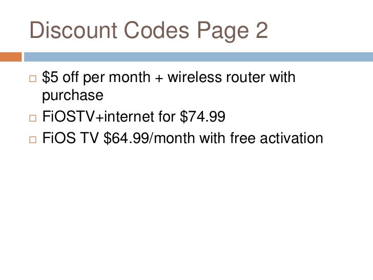 Verizon Fios Promo Codes Current Deals