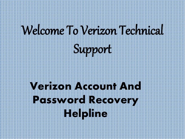 technical support for verizon