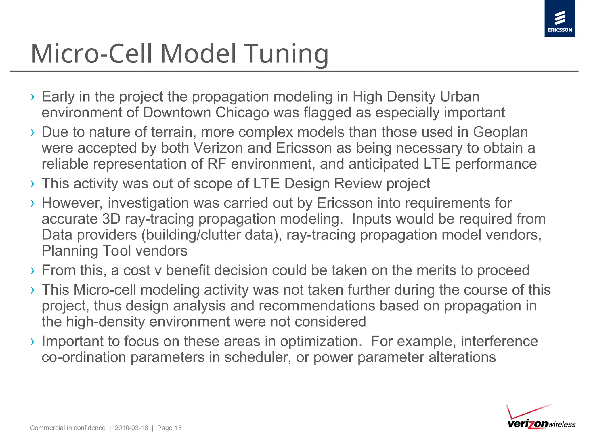 Verizon Wireless LTE Design Review - Chicago - Final Report.ppt