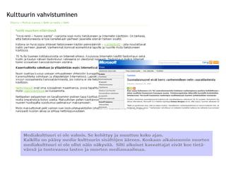 Kulttuurin vahvistuminen asdf 
