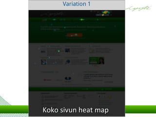 Koko sivun heat map
 