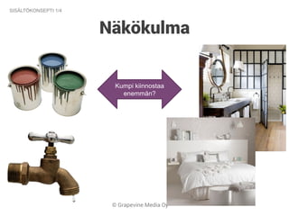 © Grapevine Media Oy
Kumpi kiinnostaa
enemmän?
Näkökulma
SISÄLTÖKONSEPTI 1/4
 