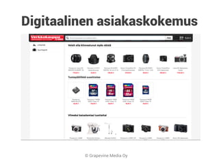 © Grapevine Media Oy
Digitaalinen asiakaskokemus
 