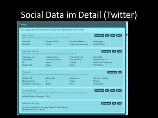 Social Data im Detail (Twitter)
 
