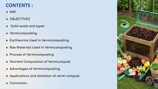Waste Management by Vermicomposting: An Eco-friendly Method for Organic ...