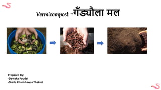 Vermicompost -गँड्यौला मल
Prepared By:
-Dewaka Poudel
-Sheila Khankhawas Thakuri
 