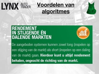 Voordelen van 
algoritmes 
 