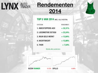 Rendementen 
2014 
 